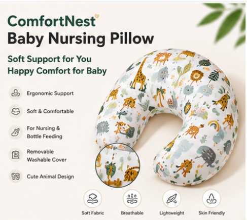 ComfortNest Baby Nursing Pillow